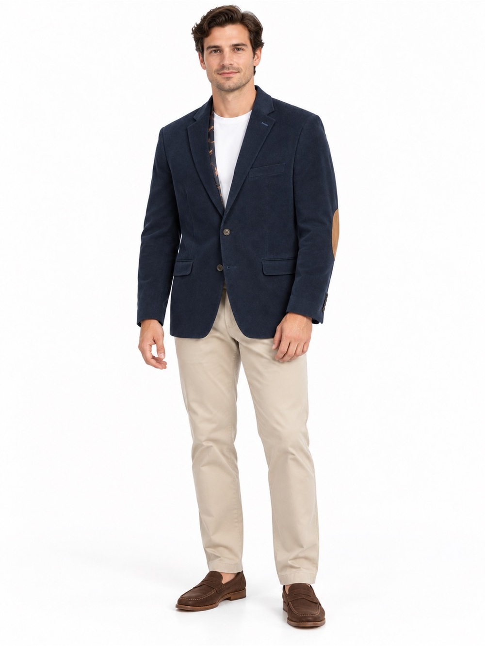 Lauren Ralph Lauren Navy Corduroy Blazer 42R | Elbow Patches